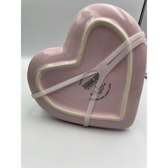 NEW Rae Dunn Valentine's Day Peanuts Snoopy Large Cup & Heart Shaped Saucer - Picture 5 of 7